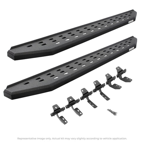 Go Rhino RB20 Running Boards w/Mounting Brackets Kit 9-14 Dodge/RAM 1500 10-24 Dodge/Ram 2500/3500 - Textured/Bedliner
