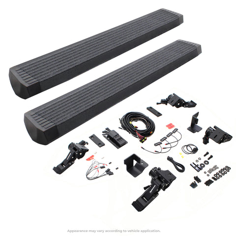 Go Rhino E1 Electric Running Board Kit - Two Brackets Per Side - 18-24 Jeep Wrangler - Protective Bedliner