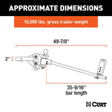 Curt 17500 TruTrack Weight Distribution Hitch W/ 4x Sway Control - 8,000 - 10,000 LB